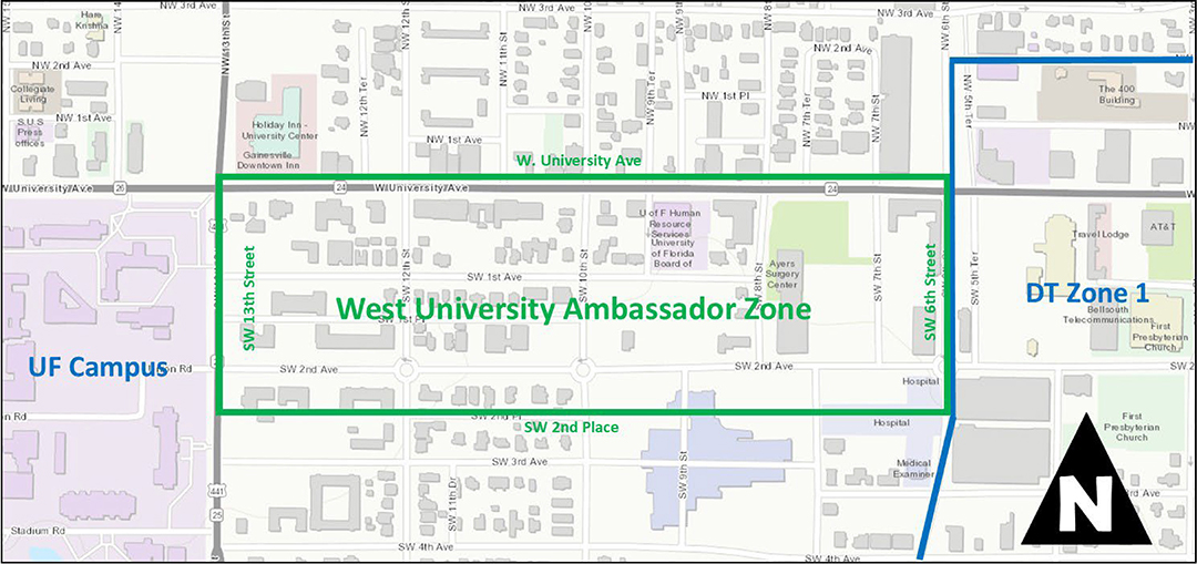 West University Corridor Service Area Map